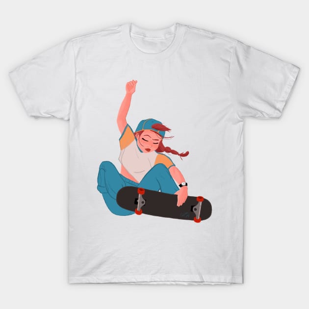 Skater Girl T-Shirt by A2Gretchen